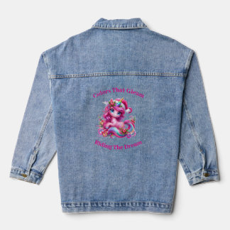 En Jean Veste Denim Unicorn Rose