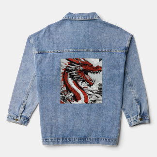 En Jean Veste Dragon Denim au design branché