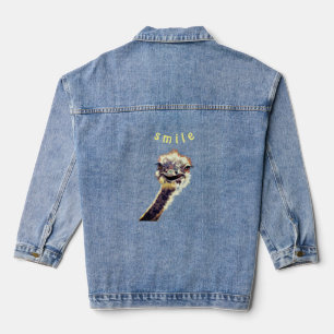 En Jean Veste Funny Ostrich Denim