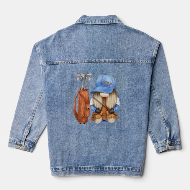 En Jean Veste Gnome Lady Golfer Denim (Verso)