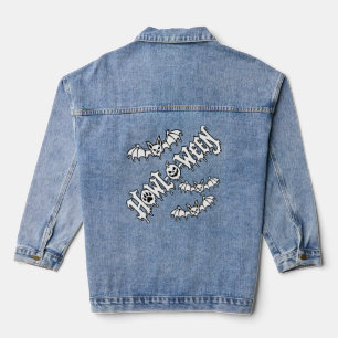 En Jean Veste Howl-O-Ween Halloween Chauves-Souris Effraya