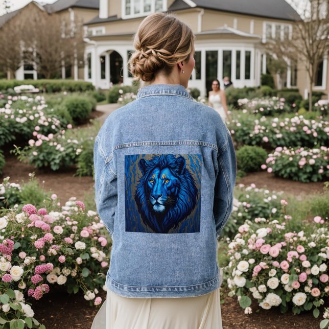 En Jean Veste LION ART Denim (Mariage Retour)