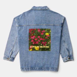 En Jean Veste Love in Bloom Roses Rouges