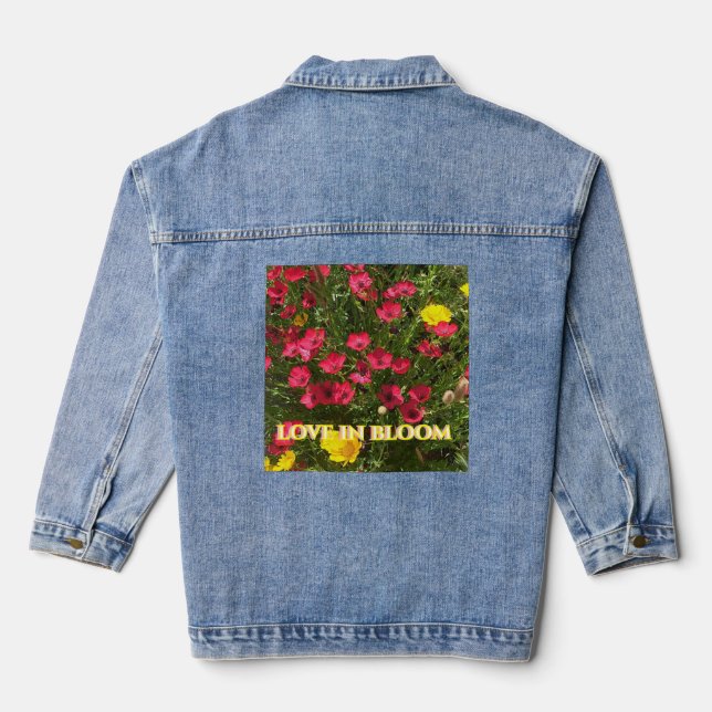 En Jean Veste Love in Bloom Roses Rouges (Verso)