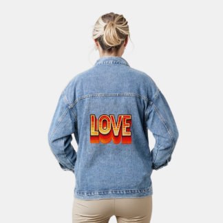 En Jean Veste Retro Love Denim