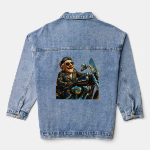 En Jean Veste Sunset Biker Denim - Vibes Retro Rider