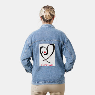 En Jean Veste SURVIVOR. Plus grand logo BC/Cancer jamais!