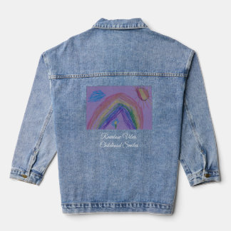 En Jean Vibes Arc-en-ciel, Veste Denim souriante pour enfa