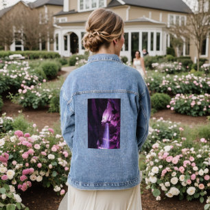 En Jean Violet Cascade femmes veste denim