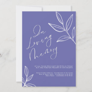 En Mémoire Amoureuse Des Aimés Périwinkle Mariage