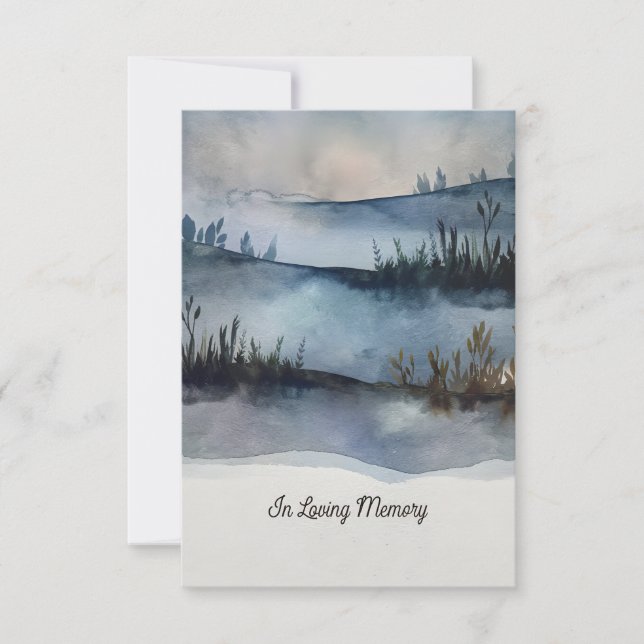 En Mémoire Amoureuse Funérailles Invitation artisa (Devant)