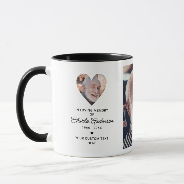 En Mémoire d'amour Mug de message personnel de 2 p (Gauche)