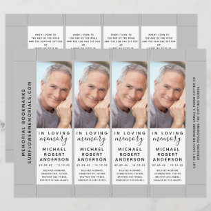 En mémoire d'amour Photo Signet funéraire Modèle