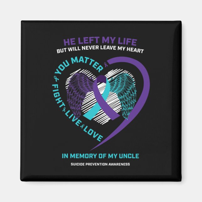 En Mémoire De Mon Oncle Aimant Prévention Du Suici (Devant)