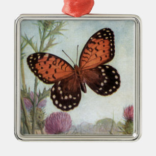 En Métal Belle Ornement Papillon Monarque Vintage