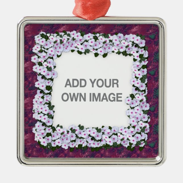 En Métal Bordure de fleurs 1 ornement (Devant)