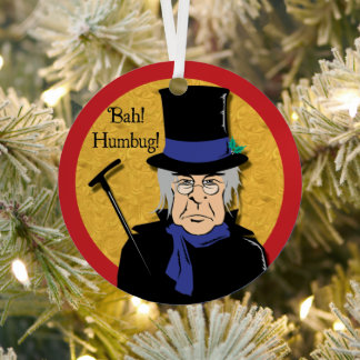 En Métal Ebenezer Scrooge Bah ! Humbug ! Ornement métalliqu