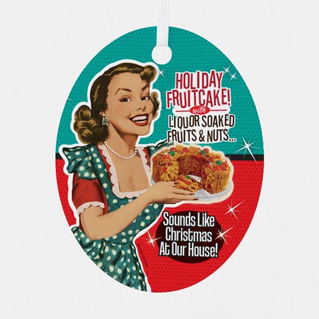 En Métal Fruitcake Lady Ornement (Recto)