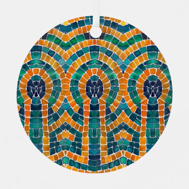 En Métal Icônes d'or MOSAIC Cercle métallique Ornement (Recto)