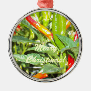 En Métal Joyeux ornement de poivre de piment de Chritmas