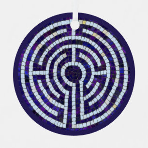 En Métal LABYRINTH VIII Circle métallique Ornement