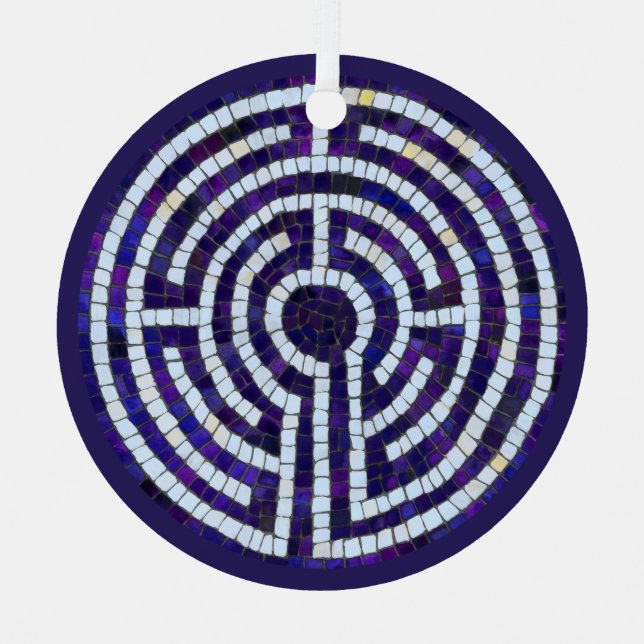 En Métal LABYRINTH VIII Circle métallique Ornement (Recto)