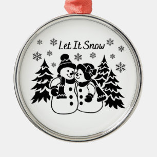 En Métal Laisser Il Neige Ornement