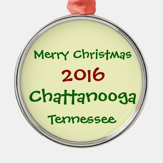 En Métal NOUVEL ORNEMENT 2016 de NOËL de Chattanooga (Devant)