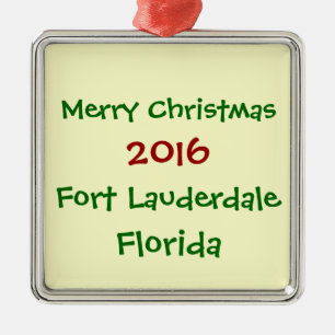 EN MÉTAL ORNEMENT 2016 DE NOËL DE LA FLORIDE DE FORT