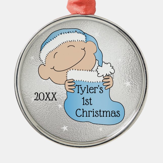 En Métal Ornement bleu de Noël1er Noël (Devant)