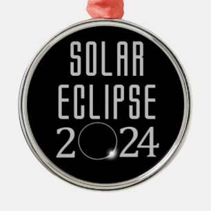 En Métal Ornement commémoratif Solaire Eclipse 2024