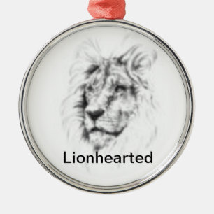En Métal Ornement courageux comme un lion