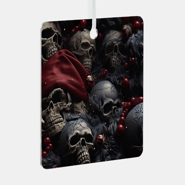 En Métal Ornement crâne de vacances (Avant droite)