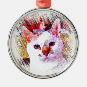 En Métal Ornement d'ANGE de PORTRAIT de CAT