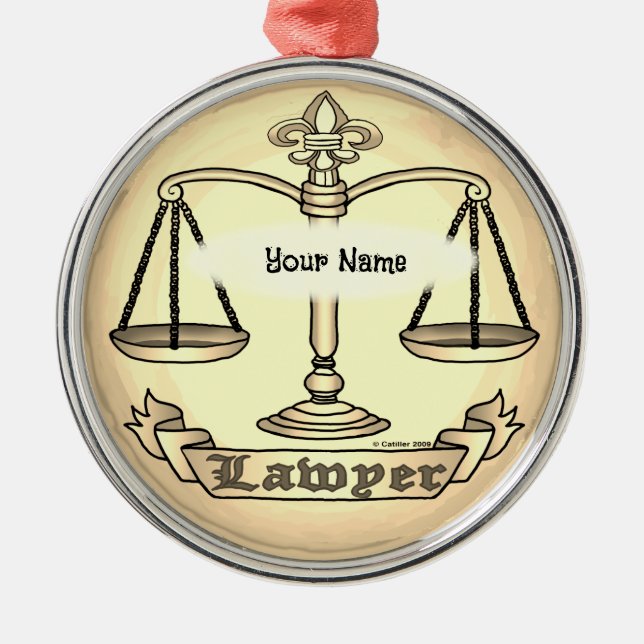 En Métal Ornement d'avocat de la justice (Devant)