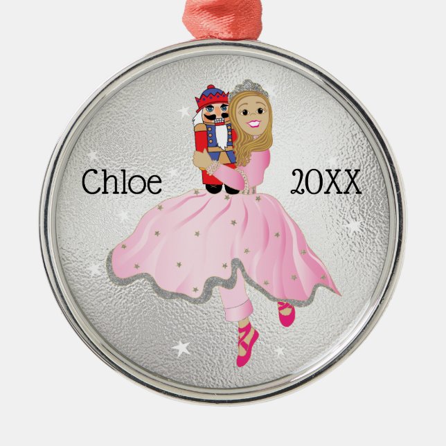 En Métal Ornement de ballet de noisette de Noël (Devant)