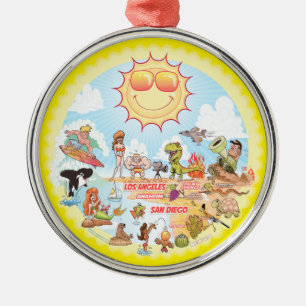En Métal Ornement de Californie du Sud