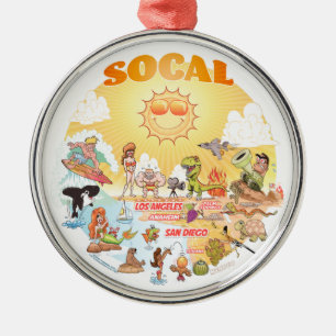 En Métal Ornement de Californie du Sud