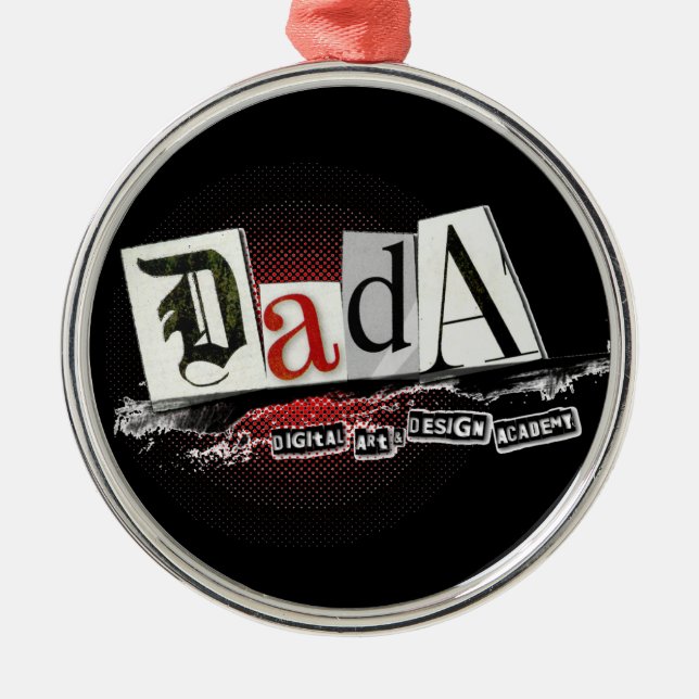 En Métal Ornement de DADA rond (Devant)