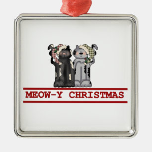 En Métal Ornement de garde de Noël de Meow-y