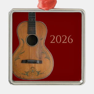 En Métal Ornement de guitare acoustique antique