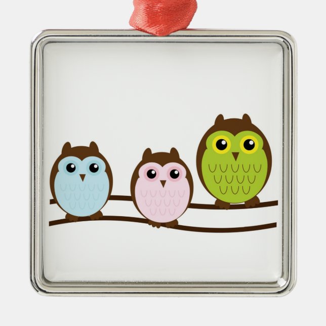 En Métal Ornement de hibou (Devant)