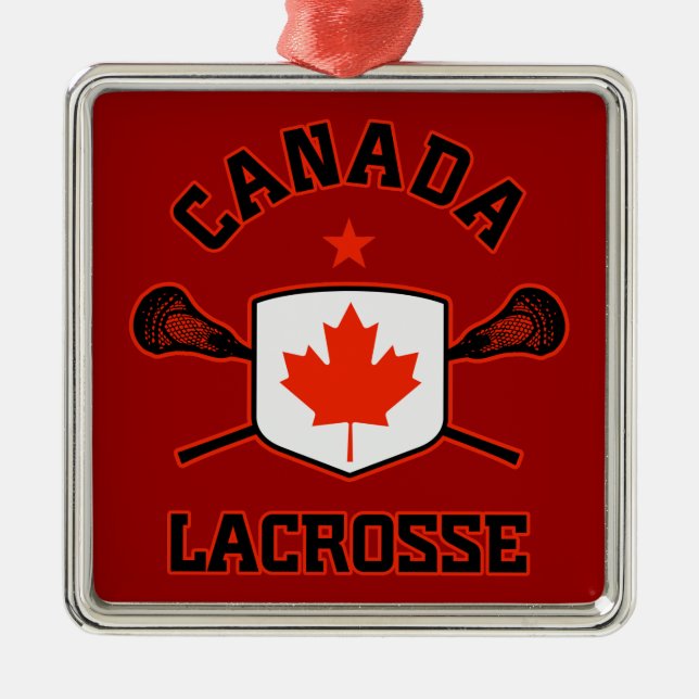 En Métal Ornement de lacrosse du Canada (Devant)