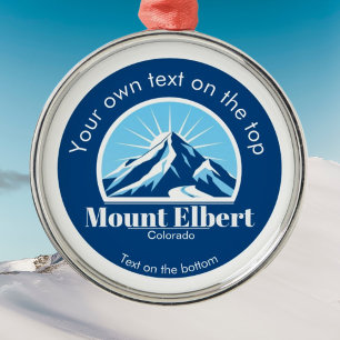 En Métal Ornement de médaille de ski du mont Elbert Colorad