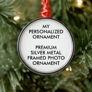 En Métal ORNEMENT DE PHOTOGRAPHIE PREMIUM Personnalisé