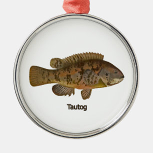 En Métal Ornement de poisson Tautog