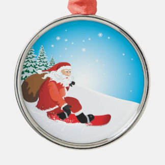 En Métal Ornement de prime de surf des neiges de Père Noël