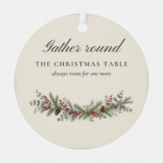 En Métal Ornement de table de Noël « Rassemblement autour d