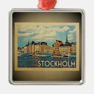 En Métal Ornement de Vintage voyage de Stockholm Suède