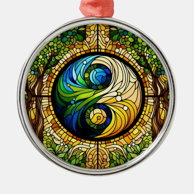 En Métal Ornement de Yin Yang (Devant)